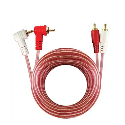 Cable RCA 45cm para instalación de audio profesional con plug en L 080-073