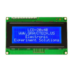 LCD FONDO AZUL LETRAS BLA 20 CAR 4 LINEA