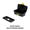 Caja para herramienta de 13" con compartimentos, pretul