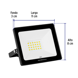 Reflector led para exteriores 20w 6500k, volteck basic