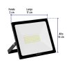 Reflector led para exteriores 50w 6500k, volteck basic