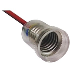 Porta foco de rosca pequeño base E10 con cable