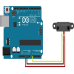 Diagrama de conexión de sensor Sharp en placa de desarrollo arduino