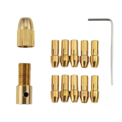 Juego De 10 Mini Mandril Broqueros Adaptador De Brocas 2.3mm