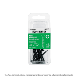 Blíster con 20 pijas #6 x 1" multiusos
