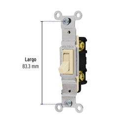 Interruptor vertical de palanca, standard, marfil, volteck