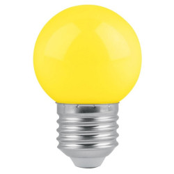 Lámpara led tipo bulbo g45 1 w color amarillo, caja, volteck
