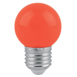Lámpara led tipo bulbo g45 1 w color rojo, caja, volteck 46029
