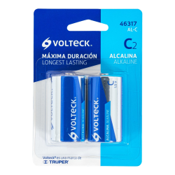 Blíster con 2 pilas alcalinas C, VOLTECK