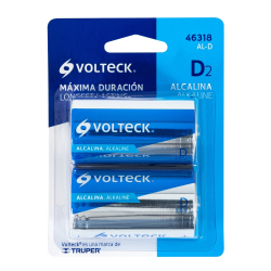 Blíster con 2 pilas alcalinas D, VOLTECK