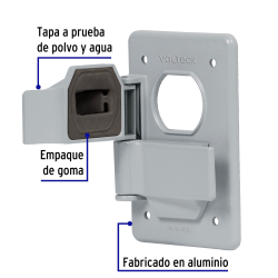 Placa para exterior tipo FS, con cubierta doble