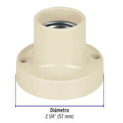 Portalámpara de baquelita, 2-1/4", volteck