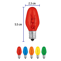 Foco incandescente de colores base e12 7.5w