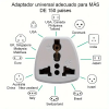 Adaptador Universal Enchufe Adaptador Corriente europeo americano