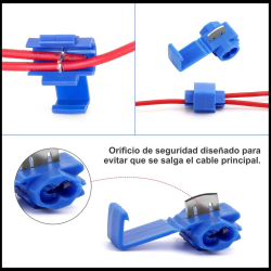 Conector de cable para empalme rápido azul