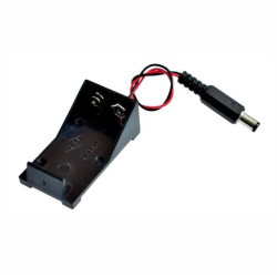 Porta pila para batería de 9V con plug de alimentación