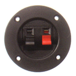 Conector redondo para bafle 2 terminales