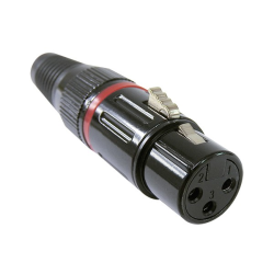 Jack XLR cannon para 3 pines con seguro para extensión de audio