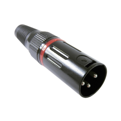 Plug macho cannon XLR para conexiones de audio profesional