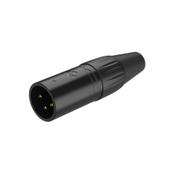 Plug macho cannon XLR para conexiones de audio profesional