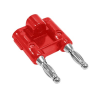 Plug Doble Banana Color Rojo