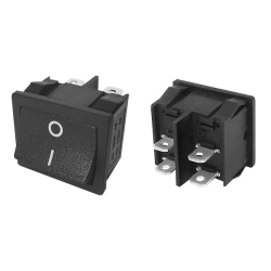 Switch balancín cuadrado color negro 2P 2T