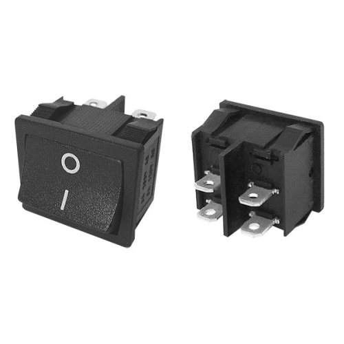 Switch balancín cuadrado color negro 2P 2T 835-082