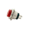 Switch Push 3A 125V 1 Polo, 1 Tiro Momentáneo (NA) Redondo Metálico rojo