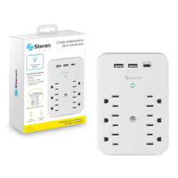 Multicontacto con 6 salidas y puerto C y USB