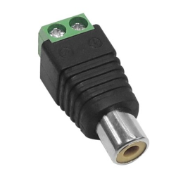 Conector jack RCA hembra con borne