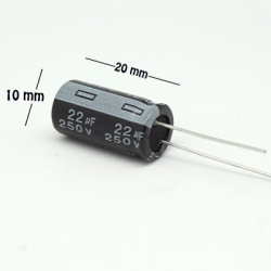 Capacitor electrolítico 22uf 250v