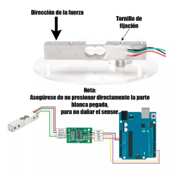 Sensor De Peso Celda De Carga 100kg Con Hx711