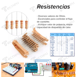 Kit de 600 Resistencias 30 Valores 1% 1/4w