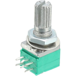 Potenciómetro Verde 5K Doble 6 Pines