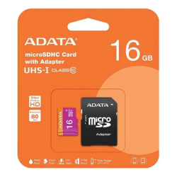 Memoria microSD 16GB marca ADATA clase 10