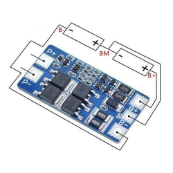 Módulo de carga 2 baterías 18650 LIPO 8.4-9V BMS