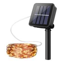 Luces LED solar decorativa de 22 m con batería recargable, para exterior