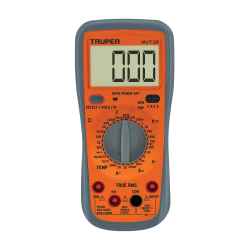 Multímetro Profesional Truper con RMS mide capacitancia, frecuencia y temperatura