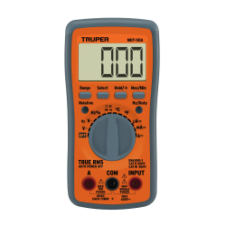 Multímetro profesional Truper con rms verdadero y auto rango
