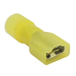 Terminal aislada amarilla hembra para calibre 10-12