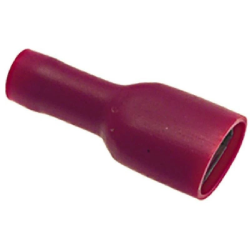 Terminal faston hembra roja 1/8 completamente aislada