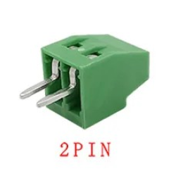 Terminal borne de dos tornillos con separación de 2.54 mm entre pines