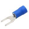 Terminal en U de 1/8 color azul para cable calilbre 14-16