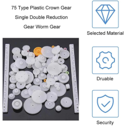 Kit 75 Piezas De Engranes, Poleas, Piñon, Cremallera De Plastico