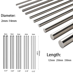 Flecha 4x125mm torno de varilla redonda sólida de acero inoxidable